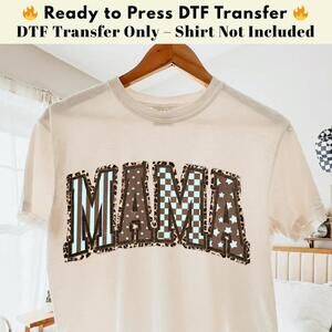 Mama Dtf Transfer Ready To Press, Leopard Mama Heat Transfer, Mama Shirt